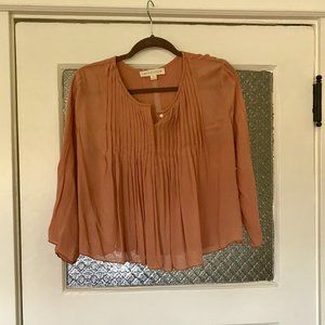 Lovestitch size small boho peasant blouse in blush